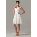 Grace Karin strapless Sweetheart Lace &amp; Satin Mini marfim Vestido de baile curto GK000118-1